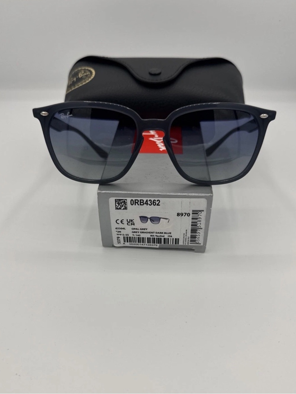 Ray-Ban ORB4362 Opal Grey Frame With Grey Gradient Dark Blue Lense